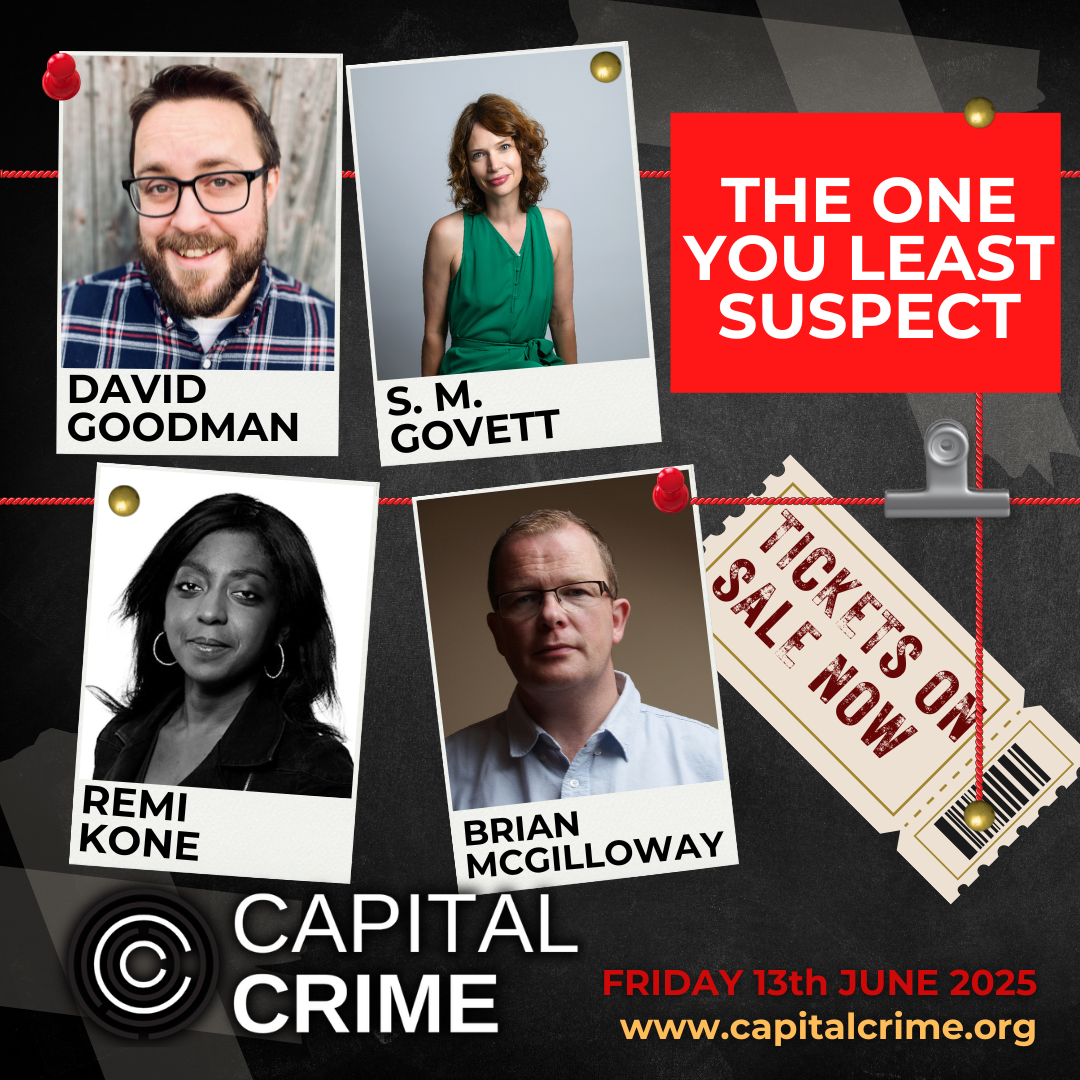 Event promo image for my panel, with the named authors above